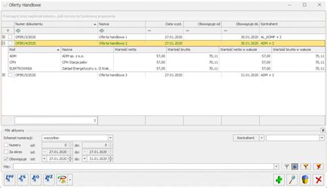 Lista Ofert Handlowych Baza Wiedzy Programu Comarch Erp Optima