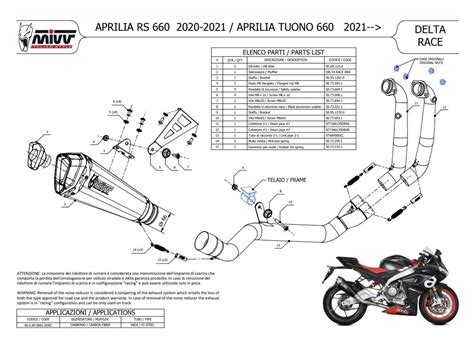 X Ap Sdrc Delta Race Mivv Carbon Komplette Auspuff Aprilia Rs