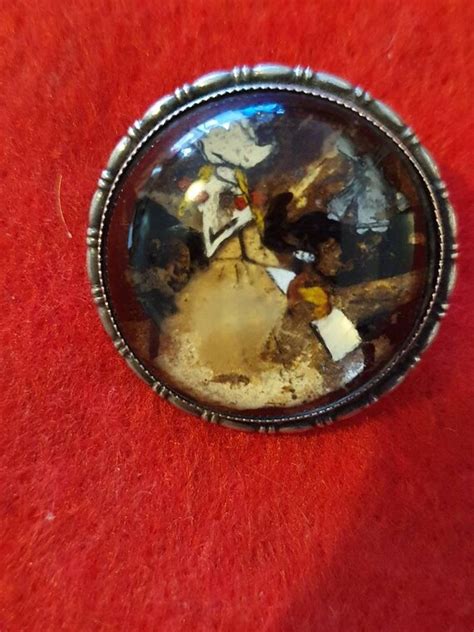 Unusual Stunning Rare Victorian Butterfly Wing Brooch Gem