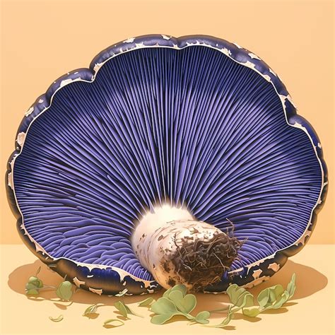 Premium Photo Purple Mushroom With Texture Detail