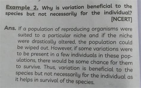 Example Why Is Variation Beneficial To The Species But Not Necessarily