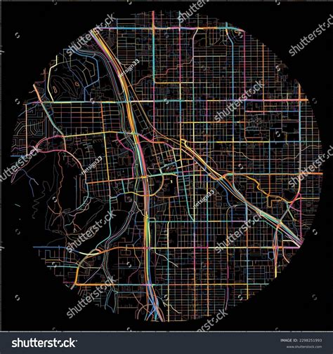 Map Of Tucson Arizona With All Major And Minor Royalty Free Stock