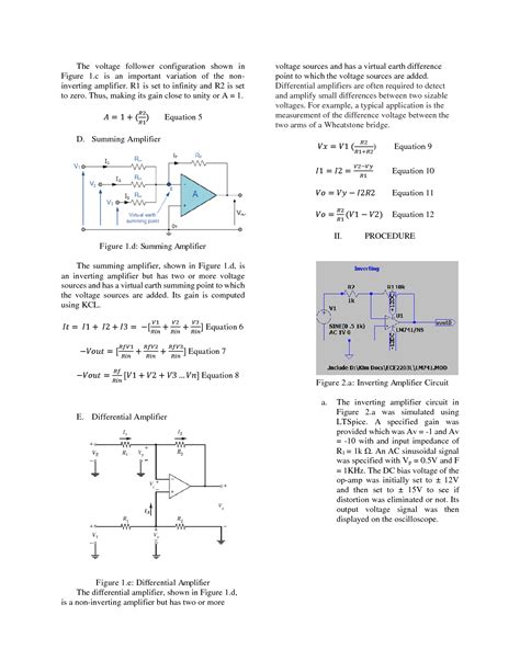 SOLUTION University Of San Carlos Operational Amplifier Lab Exercise 4