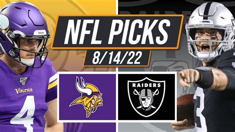 Vikings vs Raiders Picks and Predictions - NFL Preseason 2022 Week 1