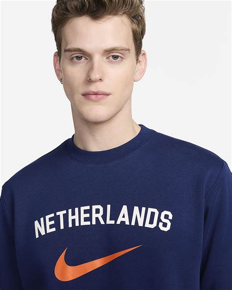 Netherlands Club Fleece Mens Nike Football Crew Neck Sweatshirt Nike Uk