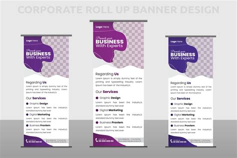 Roll up banner design 25806431 Vector Art at Vecteezy