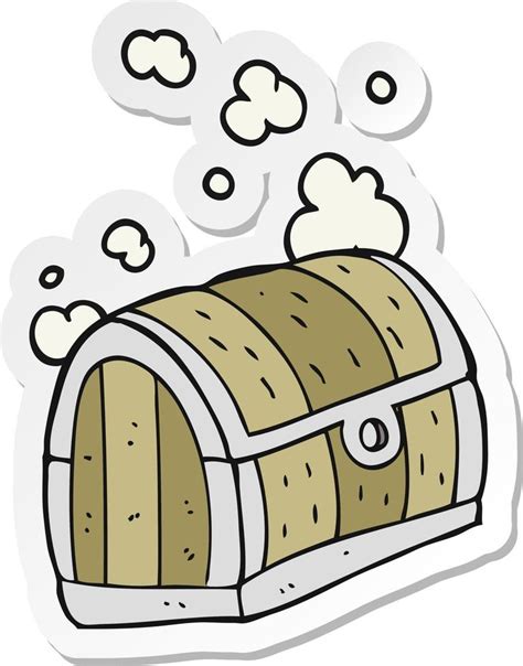 sticker of a cartoon treasure chest 11302677 Vector Art at Vecteezy