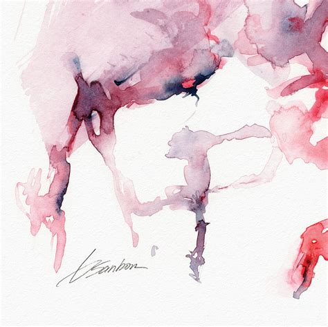 Male Figure Art Pink Watercolor Naked Men Painting Etsy