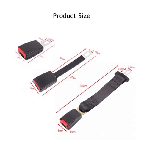 Universal Seat Belt Extender For 20 22mm Tongue Steel Safety Belt