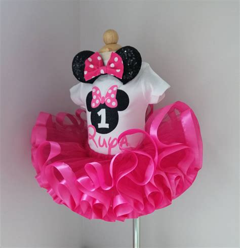 Minnie Mouse Birthday Outfit Hot Pink Minnie Mouse Birthday Etsy