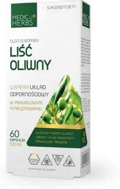 Preparat medycyny naturalnej MEDICA HERBS Liść oliwny 520mg 60 kaps