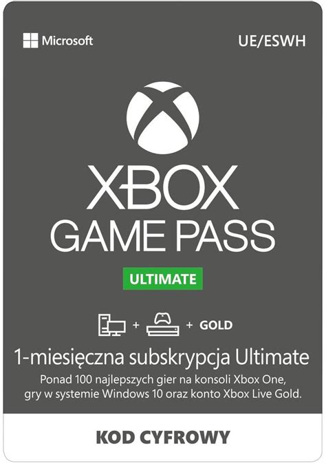 Microsoft Xbox Game Pass Ultimate Na 1 Miesiąc Erlipl