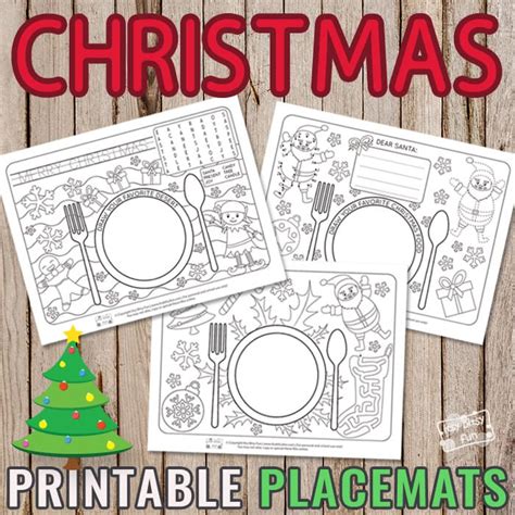 Free Printable Christmas Placemat Patterns Merry Go Round Placemats