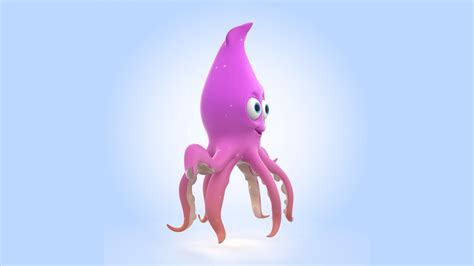 Purple Squid 3D Model - TurboSquid 2099180