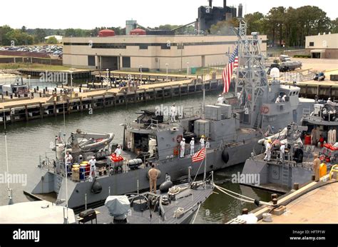 A Starboard Side View Showing The Us Navy Usn Cyclone Class Coastal