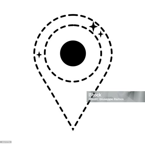 dotted shape location graphic symbol design icon stock illustration