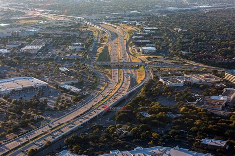 A Morning Aerial Helicopter View During Rush Hour Of Highway 183 And