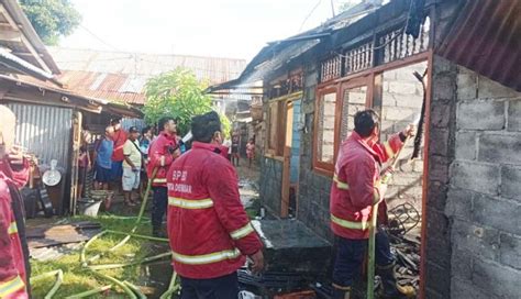 Nusabali Lupa Matikan Kompor Gas Rumah Semi Permanen Terbakar