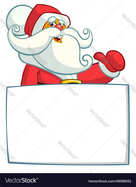 Cartoon funny santa claus for christmas or new Vector Image