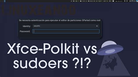 Gparted Xfce Polkit Sudoers En I Wm Youtube