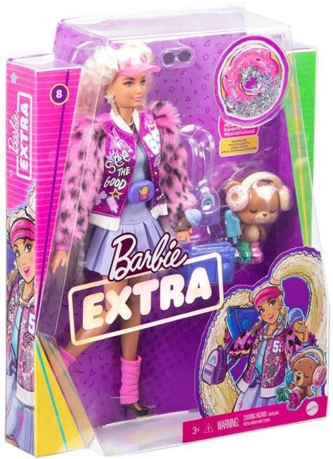 Barbie Extra Moda Lalka i Zwierzątko GYJ77 Mattel GRN27 15229583337