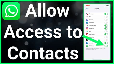 How To Allow WhatsApp Access To Contacts YouTube