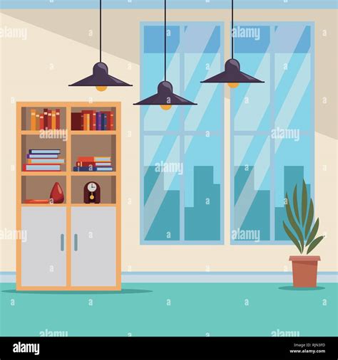 modern furniture room cartoon Stock Vector Image & Art - Alamy