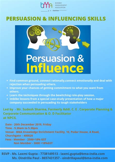 Persuasion & Influencing Skills | Bombay Management Association (BMA)