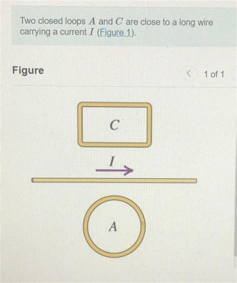 Solved Two Closed Loops A And C Are Close To A Long Wire Chegg