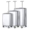 HIKOLAYAE Grand Creek Nested Hardside Luggage Set In Silver 3 Piece