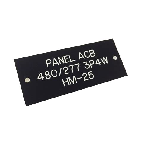 125x3 Custom Engraved Electrical Id Plate Panel Matte Black Up To 3