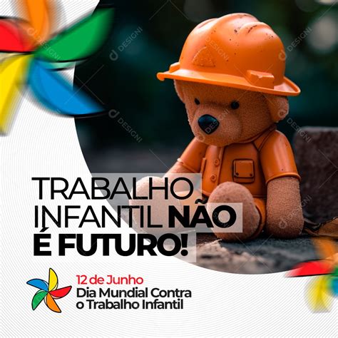 Diga Não ao Trabalho Infantil Social Media PSD Editável download