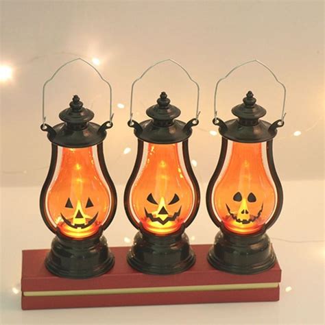 VEROM Light Hanging LED Pumpkin Lantern Glowing Expression Ghost