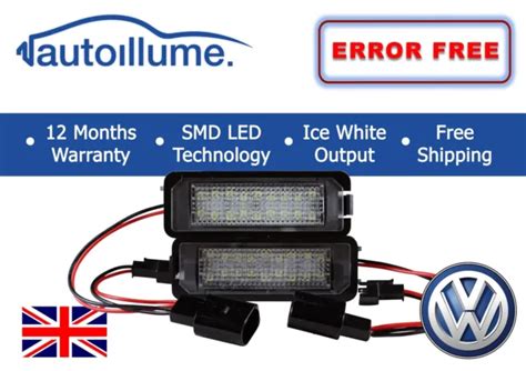 Vw Golf Gti R R Mk Mk Mk Canbus Compatible Led Licence Number