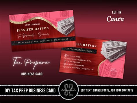 Diy Tax Preparer Business Card Tax Preparation Business Card Template