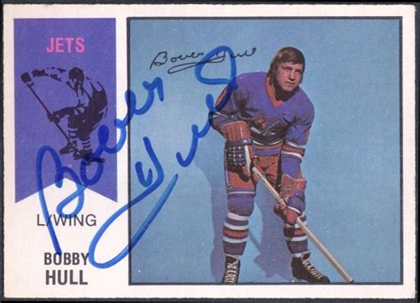 1974-75 OPC WHA Bobby Hull autograph | Bobby hull, Historical facts, Hull