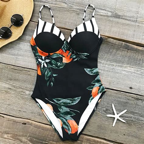 Buy Cupshe Orange Angel Print One Piece Swimsuit Women