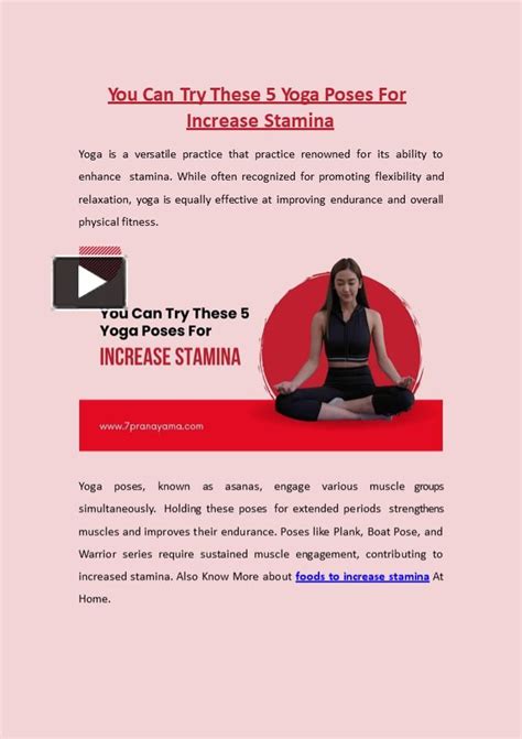 Ppt You Can Try These 5 Yoga Poses For Increase Stamina Powerpoint Presentation Free To