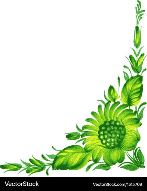 Corner Flower Vector Png