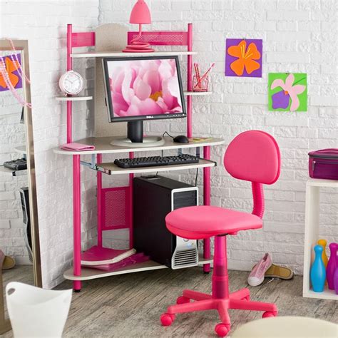 Pink Corner Computer Desk Living Room Sets Ashley Furniture Check