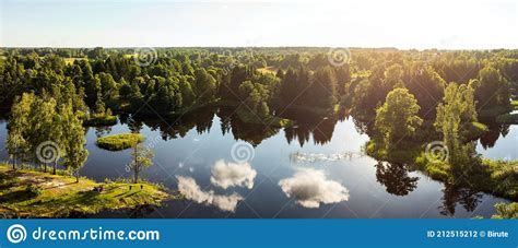 Kirkilai Lakes Near Birzai, Lithuania Editorial Photography - Image of ...