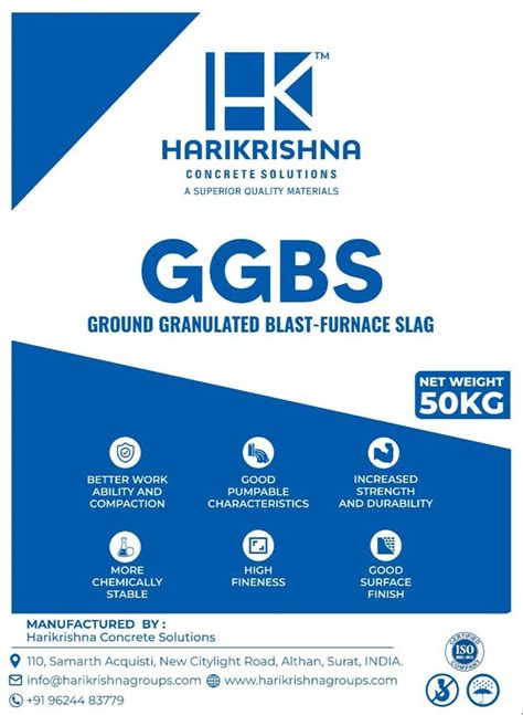 Ggbs Slag Powder Packaging Type Bag Packaging Size 50kg At Rs 200