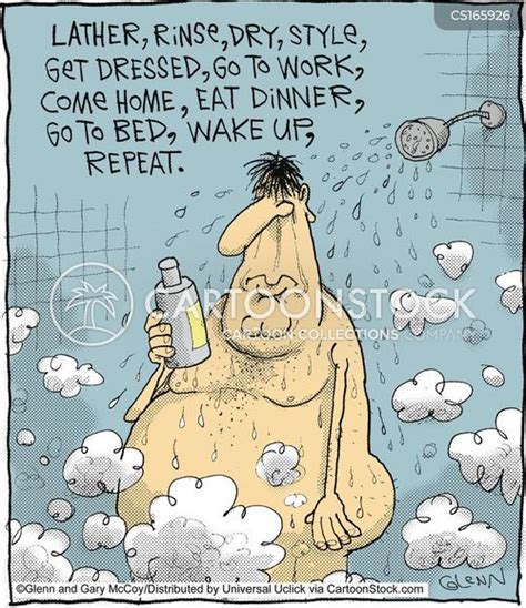 Cartoon Taking A Shower