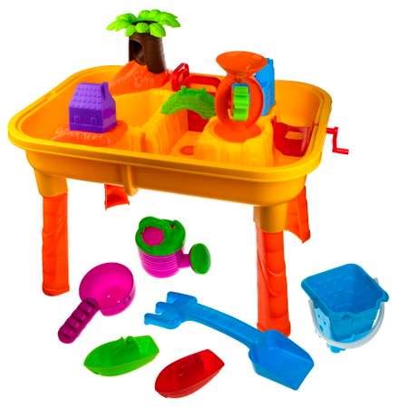Игровой набор 1TOY столик для игры с водой и песком 20 предметов купить ...