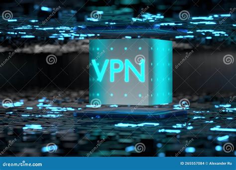 Vpn Network Security Internet Privacy Encryption Concept 3d Render Stock Illustration