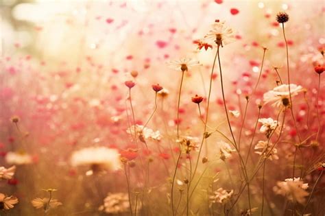 Premium Photo Wild Meadow With Flowers And Herbs