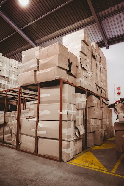 Premium Photo Cardboard Boxes In Warehouse