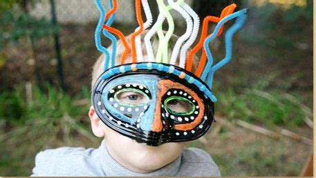 Glow in the Dark African Inspired Tribal Mask - Craft Project Ideas