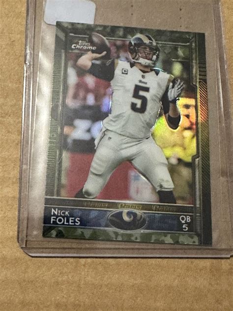 Topps Chrome Mini Sts Camo Refractor Nick Foles Ebay