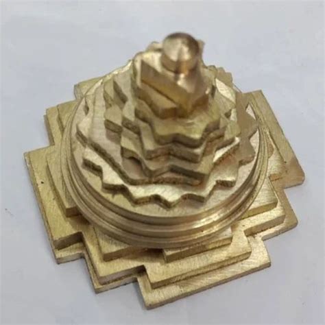 Golden Brass Ashtadhatu Meru Shree Yantra For Vastu Size Inch At Rs